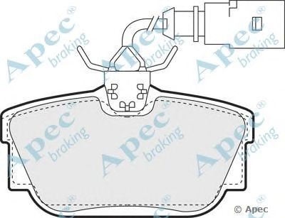 APEC BRAKING pad1215 -  Комплект тормозных колодок, дисковый тормоз